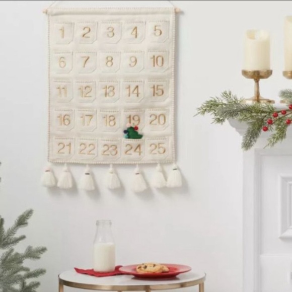 Opalhouse Holiday Opalhouse Cream Gold Felt Advent Calendar Poshmark